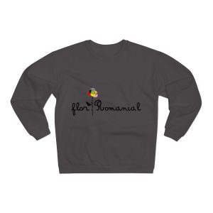 Sudadera cuello redondo premium - Antracita - Camiseta Flor Romaniál