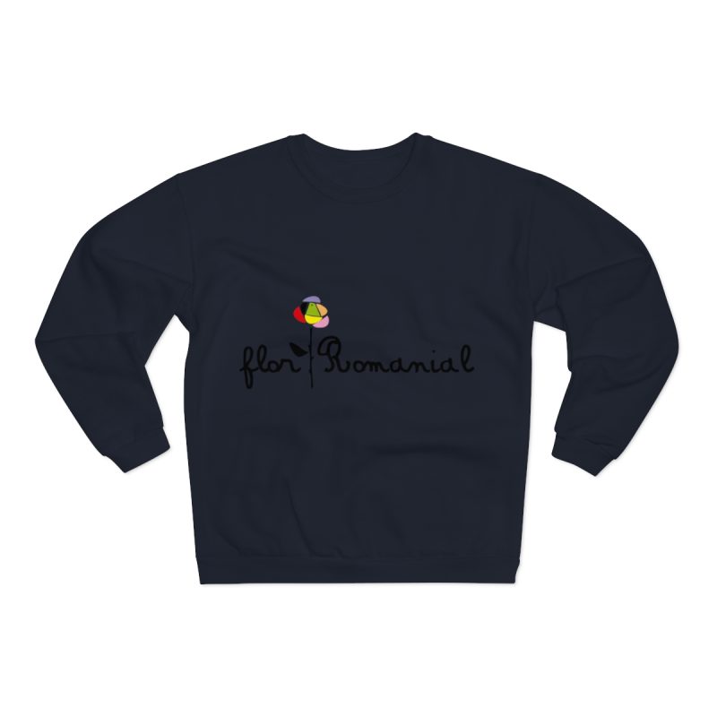Sudadera cuello redondo premium - Azul marino - Camiseta Flor Romaniál