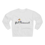 Sudadera cuello redondo premium - Blanco - Camiseta Flor Romaniál