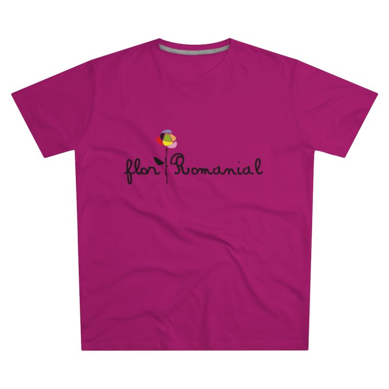 Camiseta hombre corte moderno - Rosa oscuro - Camiseta Flor Romaniál