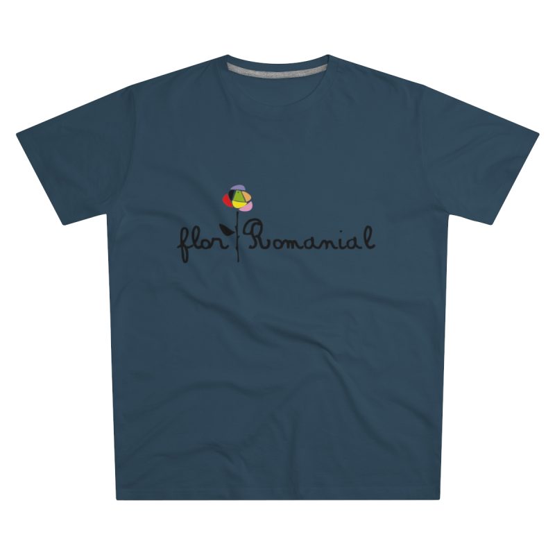 Camiseta hombre corte moderno - Azul vaquero - Camiseta Flor Romaniál