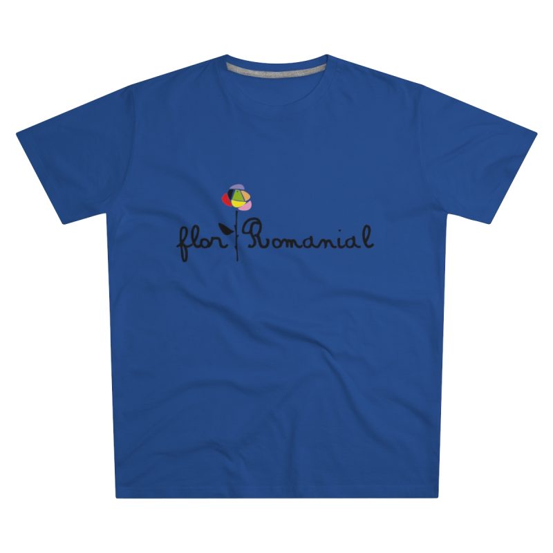 Camiseta hombre corte moderno - Azul royal intenso - Camiseta Flor Romaniál