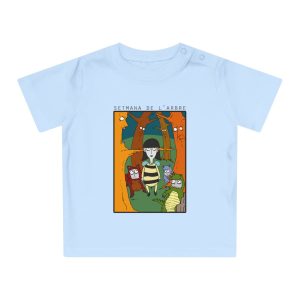 Camiseta de bebe - Azul empolvado - Setmana de l’Arbre