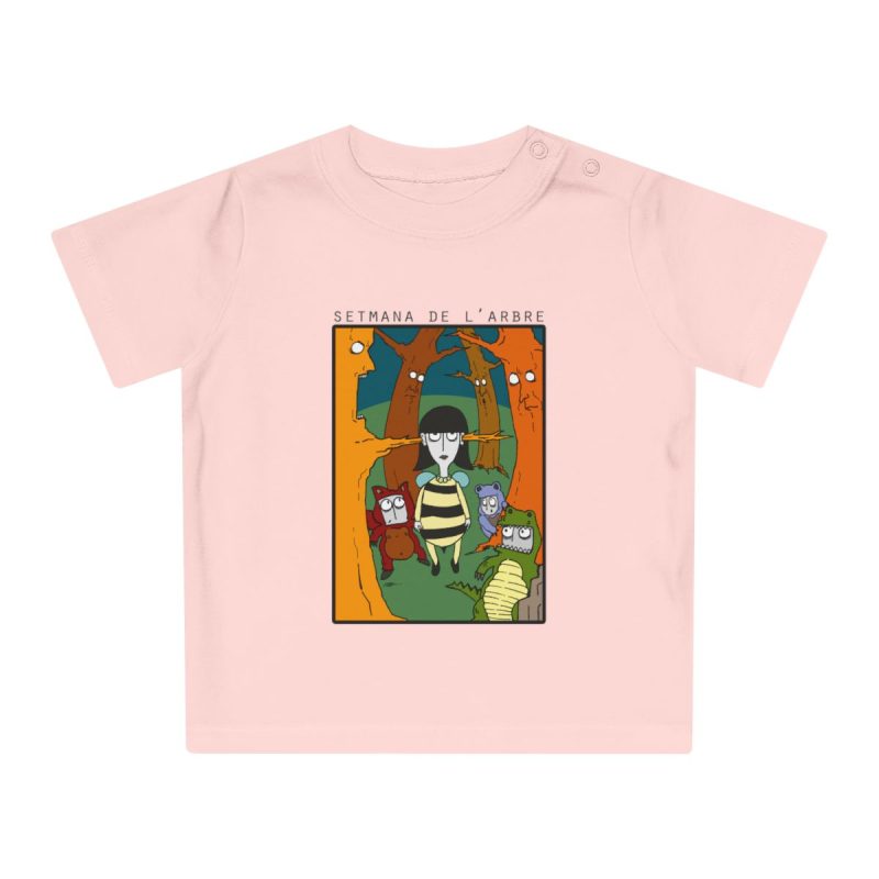 Camiseta de bebe - Rosa empolvado - Setmana de l’Arbre