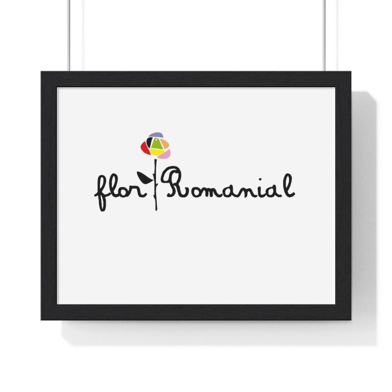 Poster enmarcado horizontal - Negro - Camiseta Flor Romaniál Poster enmarcado horizontal - Negro - Camiseta Flor Romaniál