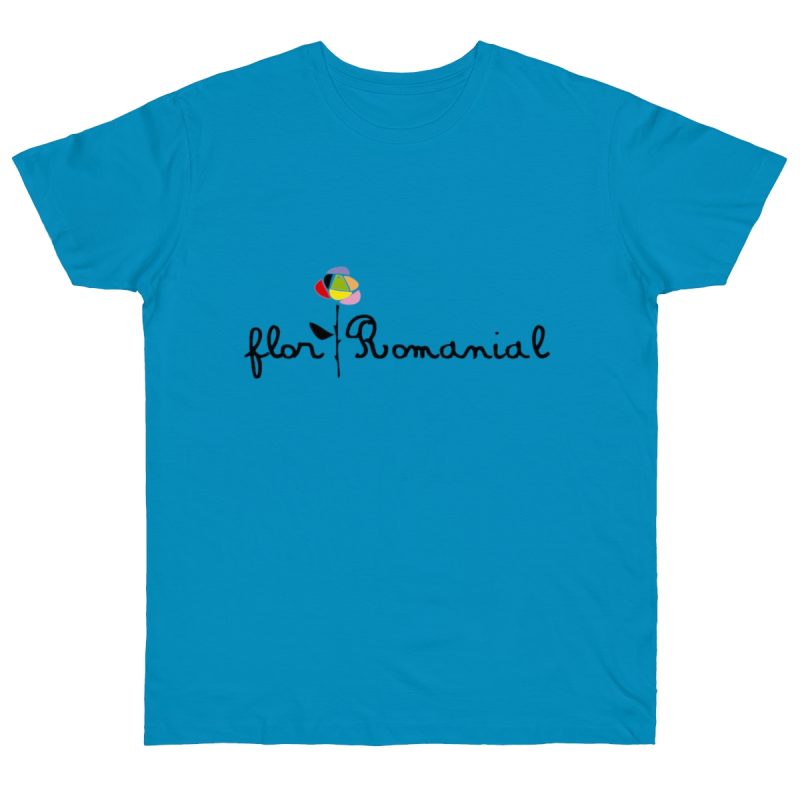 Camiseta punto liso - Azul atolon - Camiseta Flor Romaniál
