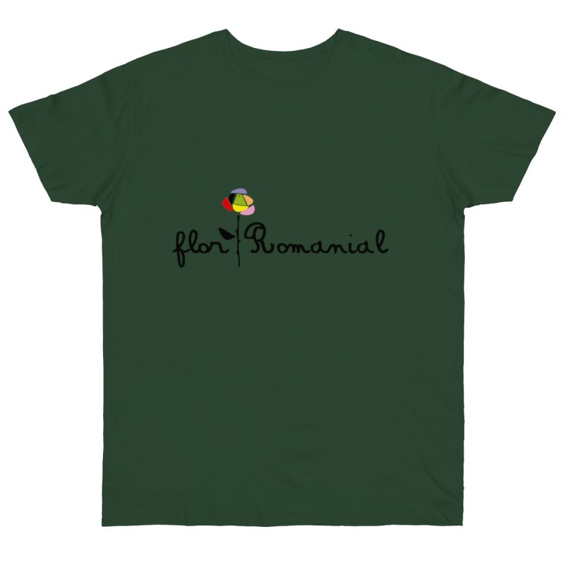 Camiseta punto liso - Verde botella - Camiseta Flor Romaniál