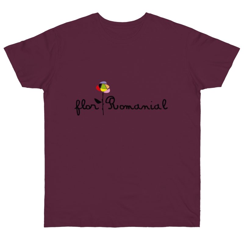 Camiseta punto liso - Burdeos - Camiseta Flor Romaniál