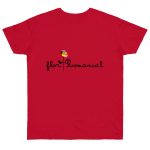 Camiseta punto liso - Rojo profundo - Camiseta Flor Romaniál Camiseta punto liso - Rojo profundo - Camiseta Flor Romaniál
