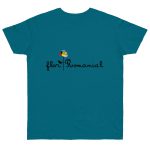 Camiseta punto liso - Azul diva - Camiseta Flor Romaniál Camiseta punto liso - Azul diva - Camiseta Flor Romaniál