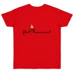 Camiseta punto liso - Rojo fuego - Camiseta Flor Romaniál Camiseta punto liso - Rojo fuego - Camiseta Flor Romaniál