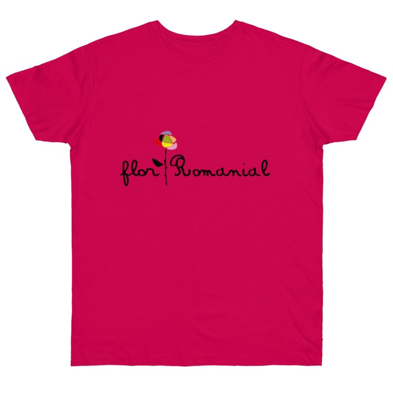 Camiseta punto liso - Fucsia - Camiseta Flor Romaniál