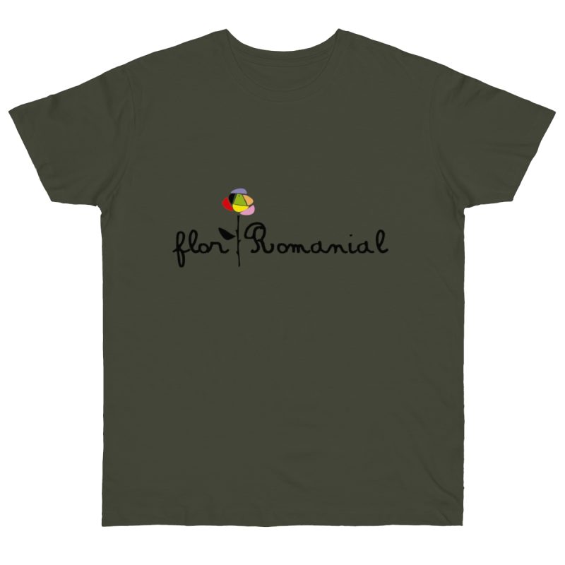 Camiseta punto liso - Caqui urbano - Camiseta Flor Romaniál