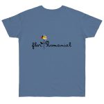 Camiseta punto liso - Azul vaquero - Camiseta Flor Romaniál Camiseta punto liso - Azul vaquero - Camiseta Flor Romaniál