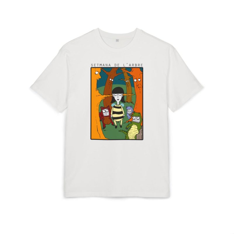 Camiseta oversize gruesa - Blanco puro - Setmana de l’Arbre