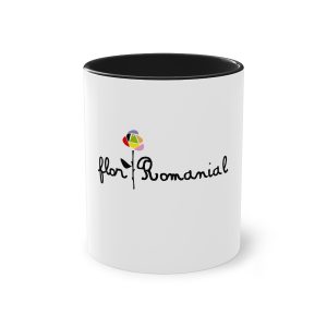 Taza bicolor - Negro - Camiseta Flor Romaniál