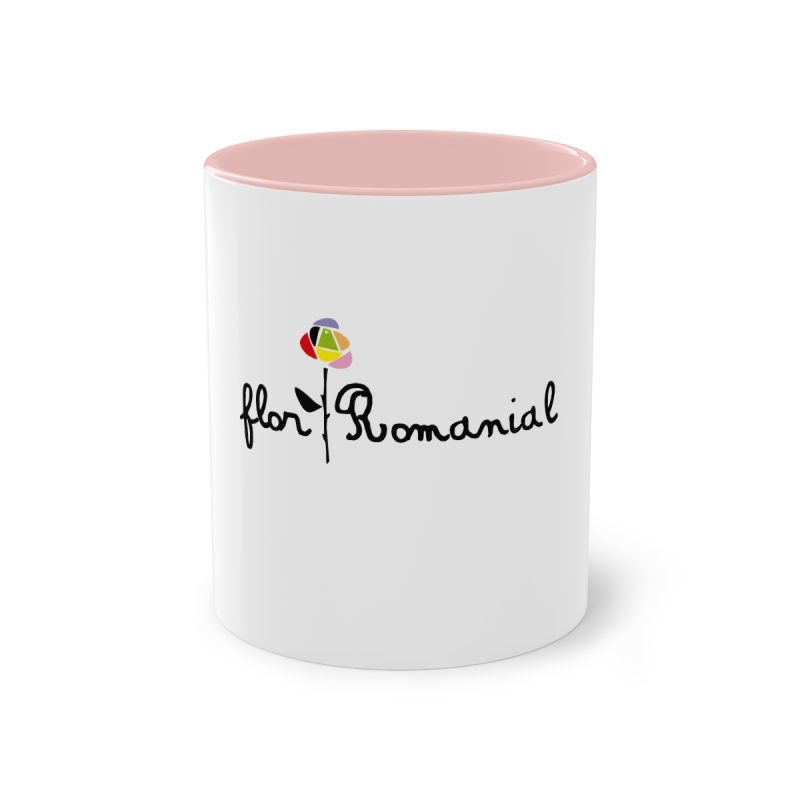 Taza bicolor - Rosa - Camiseta Flor Romaniál