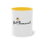 Taza bicolor - Amarillo dorado - Camiseta Flor Romaniál