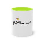 Taza bicolor - Verde claro - Camiseta Flor Romaniál