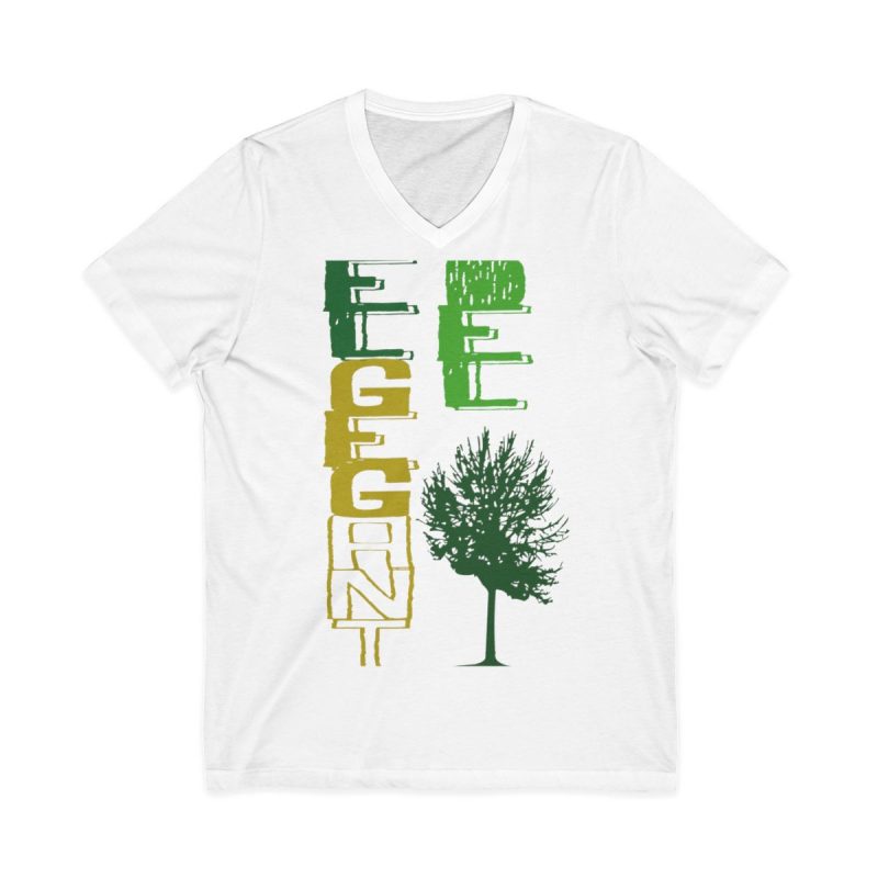 Camiseta cuello de pico - Blanco - Camiseta Gegant des Pi «ELEGANT» Camiseta cuello de pico - Blanco - Camiseta Gegant des Pi «ELEGANT»