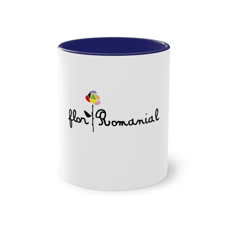 Taza bicolor - Azul oscuro - Camiseta Flor Romaniál