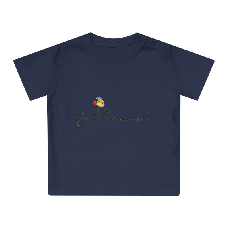 Camiseta de bebe - Azul marino nautico - Camiseta Flor Romaniál