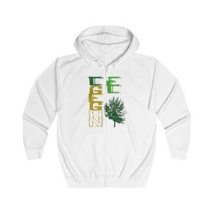 Sudadera con capucha y cremallera - Blanco artico - Camiseta Gegant des Pi «ELEGANT»