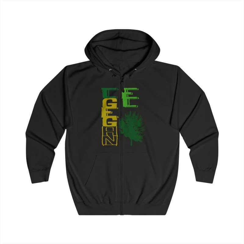 Sudadera con capucha y cremallera - Negro azabache - Camiseta Gegant des Pi «ELEGANT»