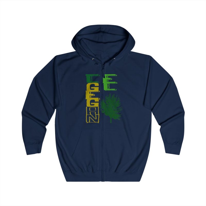 Sudadera con capucha y cremallera - Azul marino Oxford - Camiseta Gegant des Pi «ELEGANT»