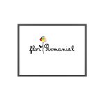Poster con marco de madera - Marco negro - Camiseta Flor Romaniál