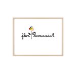 Poster con marco de madera - Marco de madera natural - Camiseta Flor Romaniál