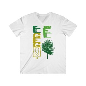Camiseta hombre entallada cuello de pico - Blanco - Camiseta Gegant des Pi «ELEGANT»