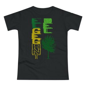 Camiseta mujer punto liso - Negro - Camiseta Gegant des Pi «ELEGANT»