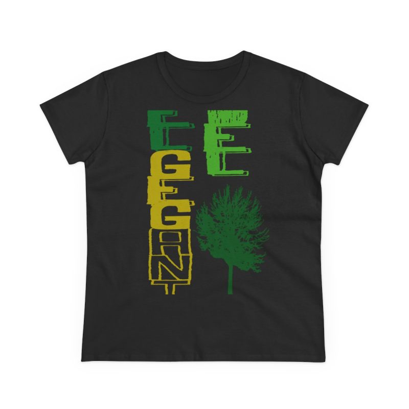 Camiseta mujer algodon medio - Negro - Camiseta Gegant des Pi «ELEGANT»
