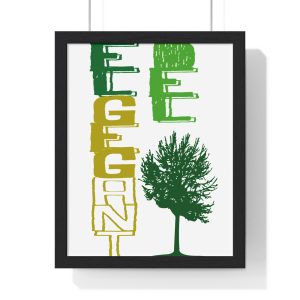 Poster enmarcado vertical - Negro - Camiseta Gegant des Pi «ELEGANT»