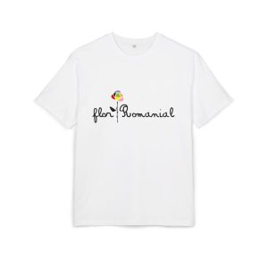 Camiseta oversize gruesa - Blanco - Camiseta Flor Romaniál