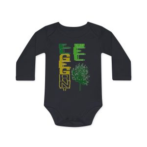 Body bebe manga larga organico - Negro - Camiseta Gegant des Pi «ELEGANT»