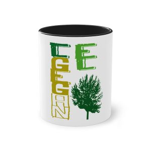 Taza bicolor - Negro - Camiseta Gegant des Pi «ELEGANT»