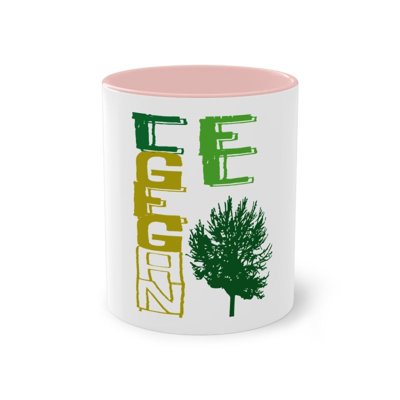 Taza bicolor - Rosa - Camiseta Gegant des Pi «ELEGANT»