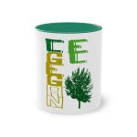 Taza bicolor - Verde oscuro - Camiseta Gegant des Pi «ELEGANT» Taza bicolor - Verde oscuro - Camiseta Gegant des Pi «ELEGANT»