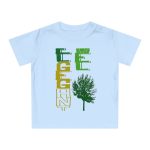 Camiseta de bebe - Azul empolvado - Camiseta Gegant des Pi «ELEGANT»