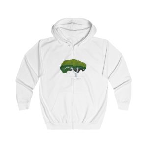 Sudadera con capucha y cremallera - Blanco artico - Camiseta número pi