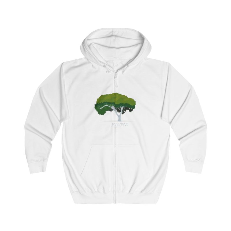 Sudadera con capucha y cremallera - Blanco artico - Camiseta número pi Sudadera con capucha y cremallera - Blanco artico - Camiseta número pi