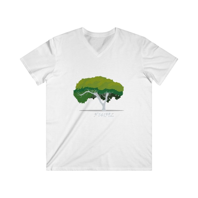Camiseta hombre entallada cuello de pico - Blanco - Camiseta número pi Camiseta hombre entallada cuello de pico - Blanco - Camiseta número pi