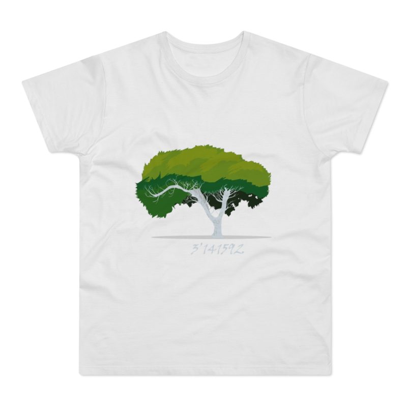 Camiseta hombre punto liso - Blanco - Camiseta número pi