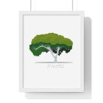 Poster enmarcado vertical - Blanco - Camiseta número pi