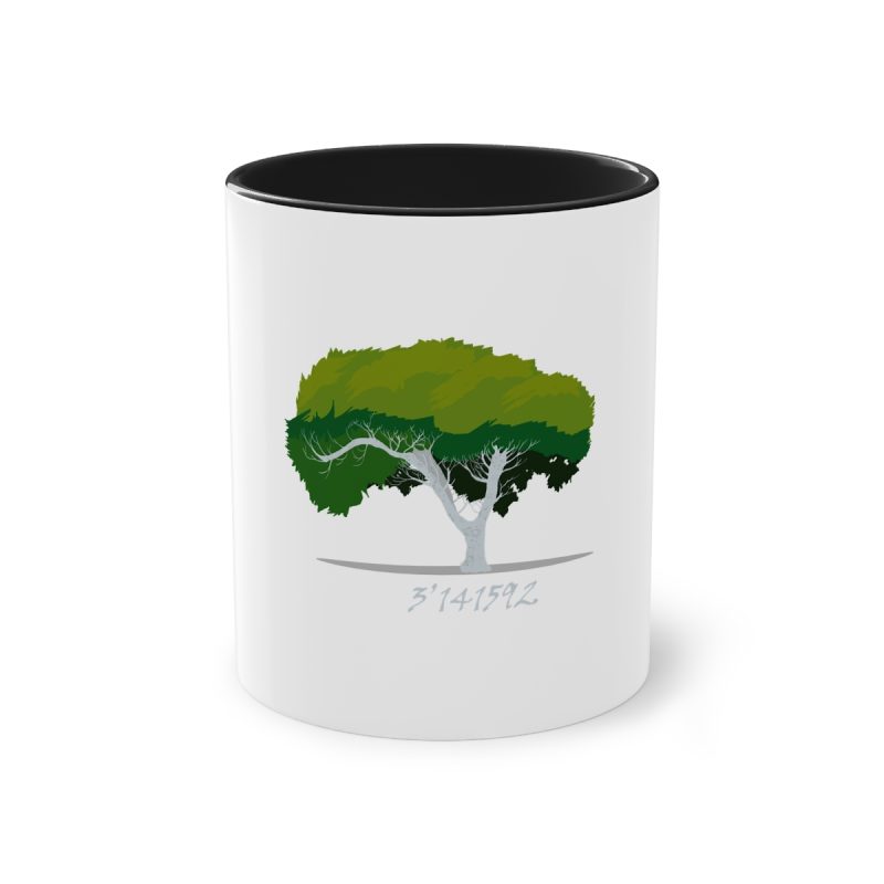 Taza bicolor - Negro - Camiseta número pi Taza bicolor - Negro - Camiseta número pi