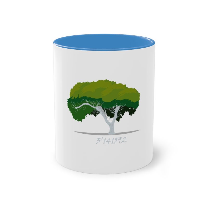 Taza bicolor - Azul claro - Camiseta número pi