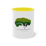 Taza bicolor - Amarillo - Camiseta número pi Taza bicolor - Amarillo - Camiseta número pi