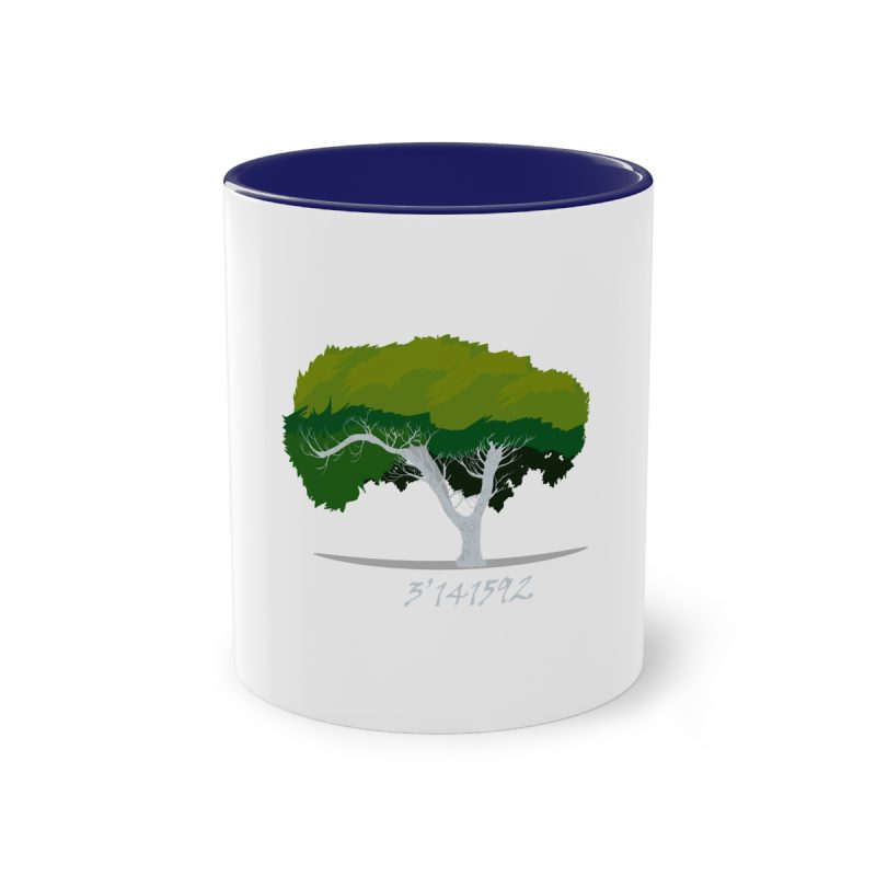 Taza bicolor - Azul oscuro - Camiseta número pi